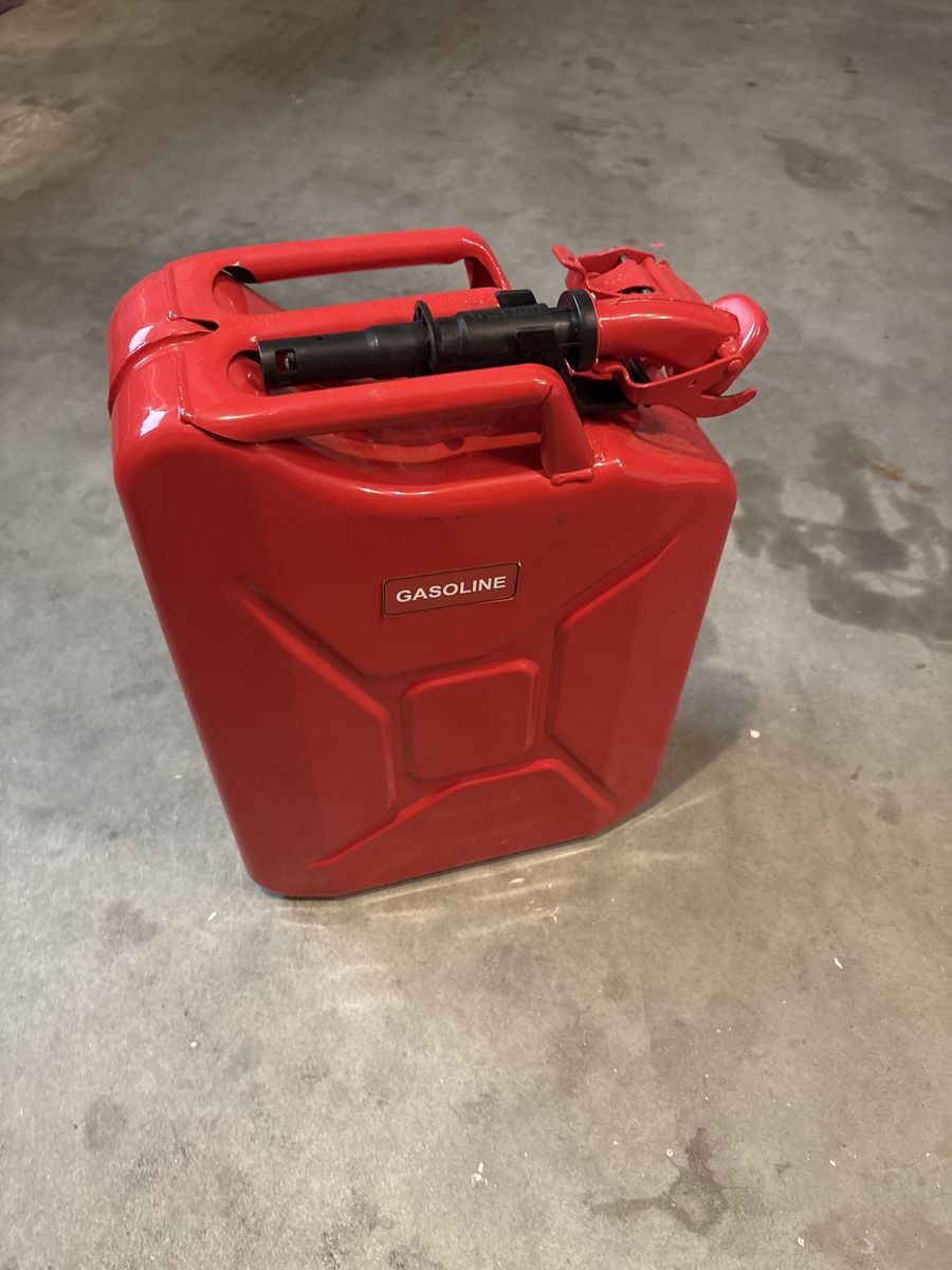 Wavian Red Metal Gas Can - Durable Fuel Storage Container