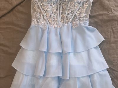 Light blue homecoming dress