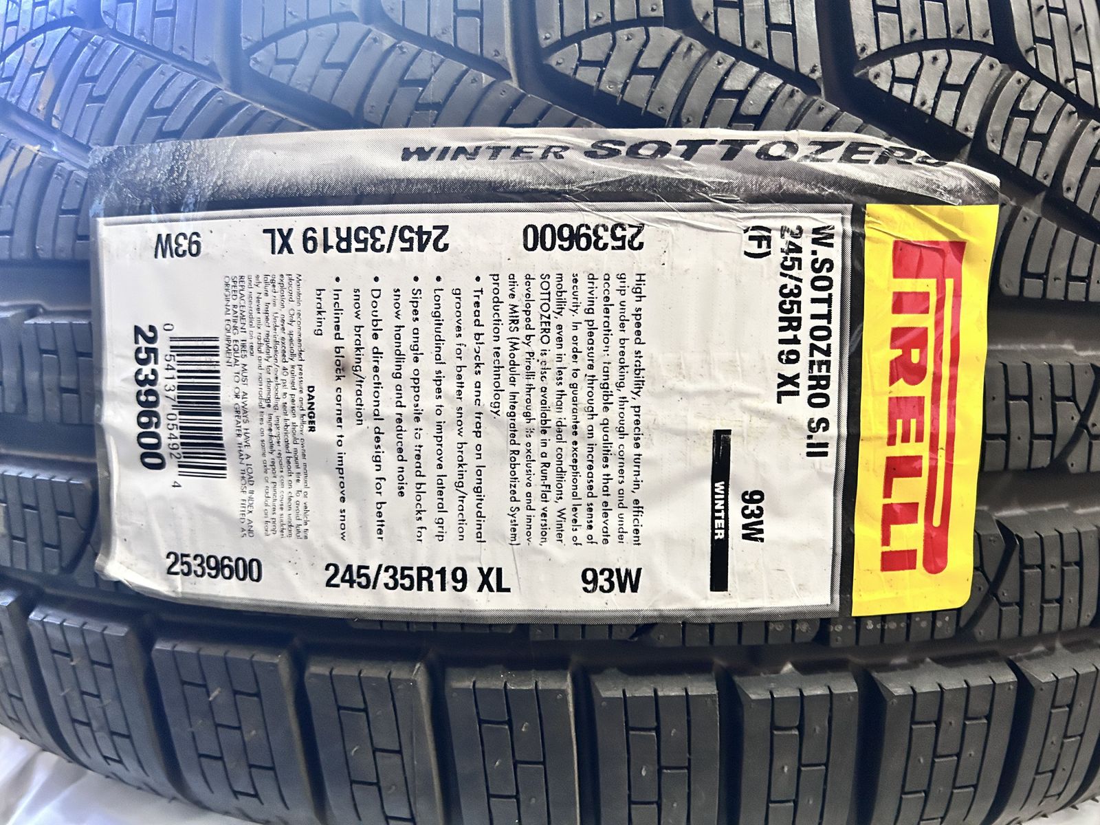 New Pirelli tires