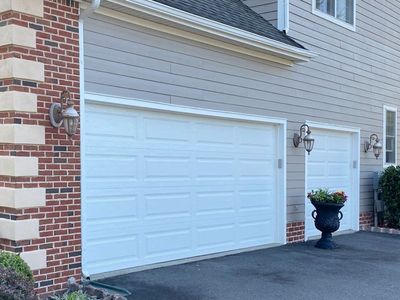 16 ft x 7 ft White Garage Door Clopay Steel Long Panel Insulated 7x16 upgraded.