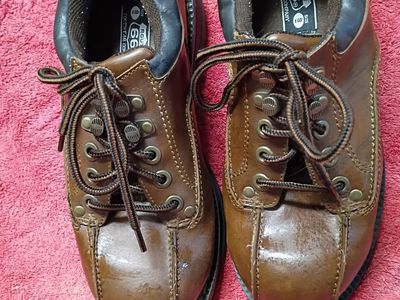 Route 66 Men's Brown Leather Casual Oxford Work Shoes Size 9 M