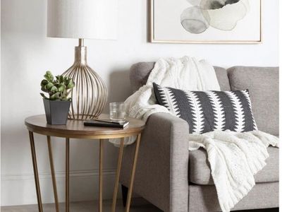 Kate and Laurel Solvay Wood and Metal Side Table