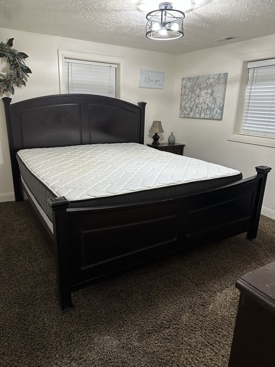 Solid Wood California King Size Bed Frame