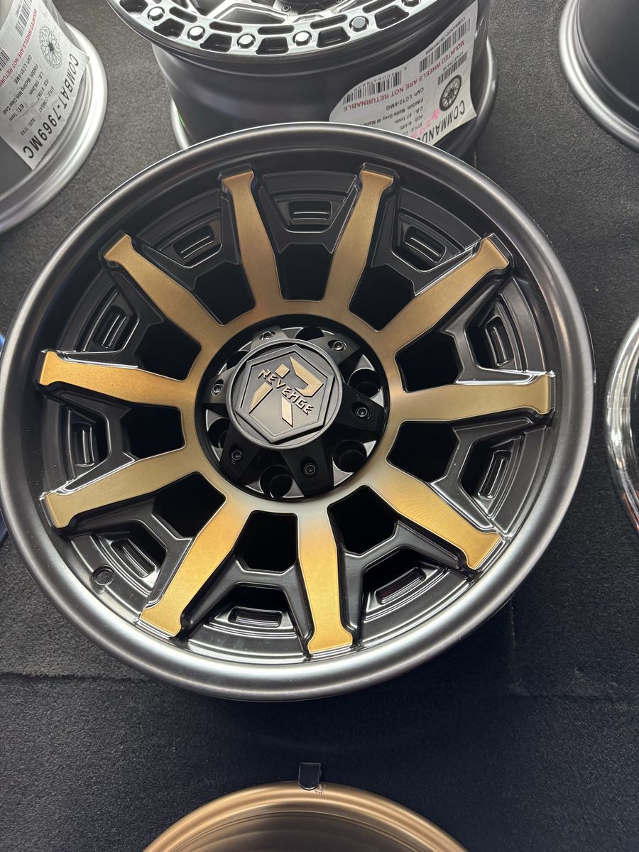 Revenge Wheels brand new set of 4 Satin Black Bronze Coat 17x9 lug pattern 6x135/139.7