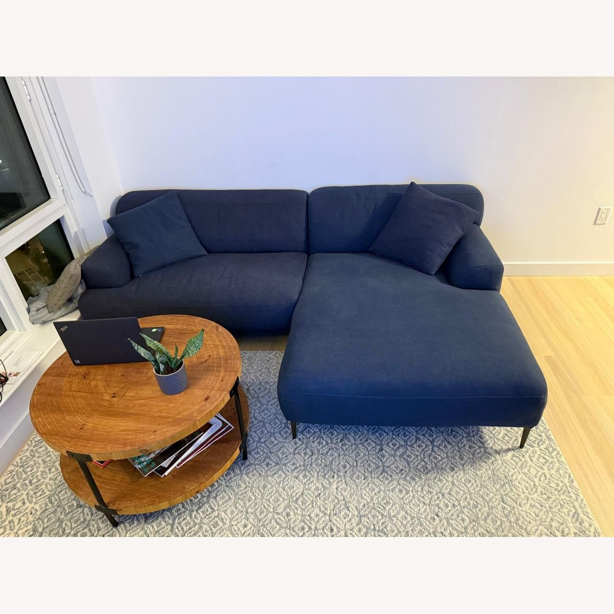 Article Abisko 94.5" Right Sectional - Aurora Blue