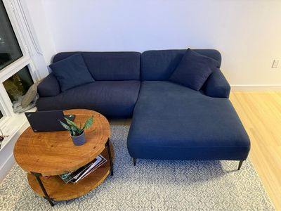 Article Abisko 94.5" Right Sectional - Aurora Blue