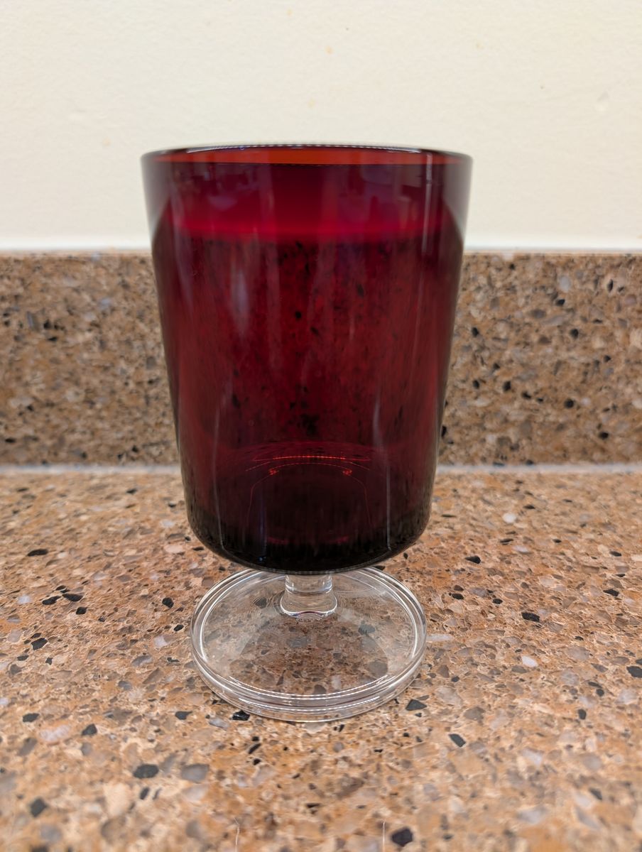 Red and Clear glass Goblets