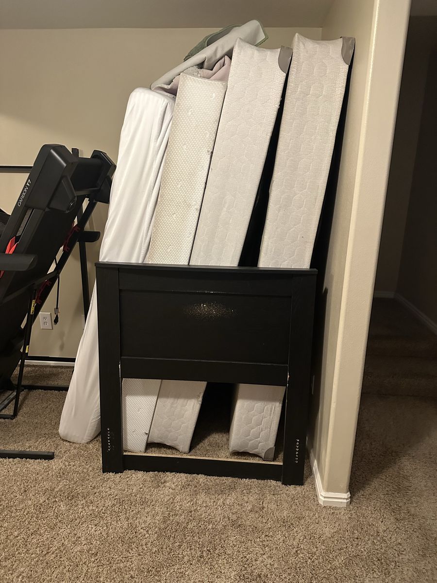 Twin size mattress, box springs, bed frame