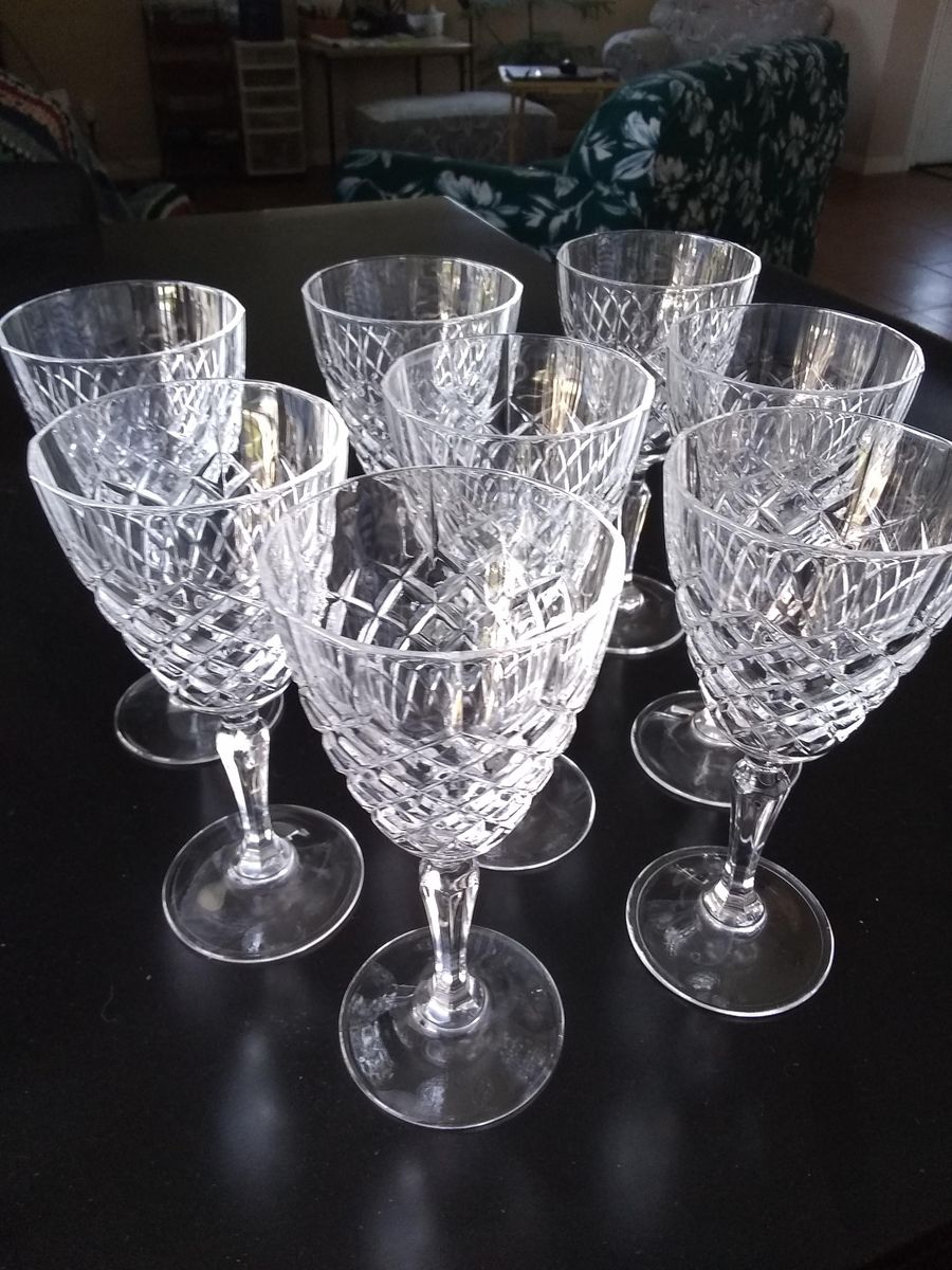 Vintage lead crystal wine glasses