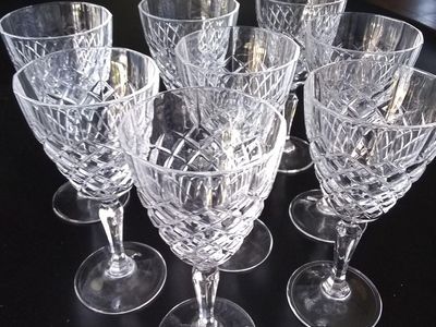 Vintage lead crystal wine glasses