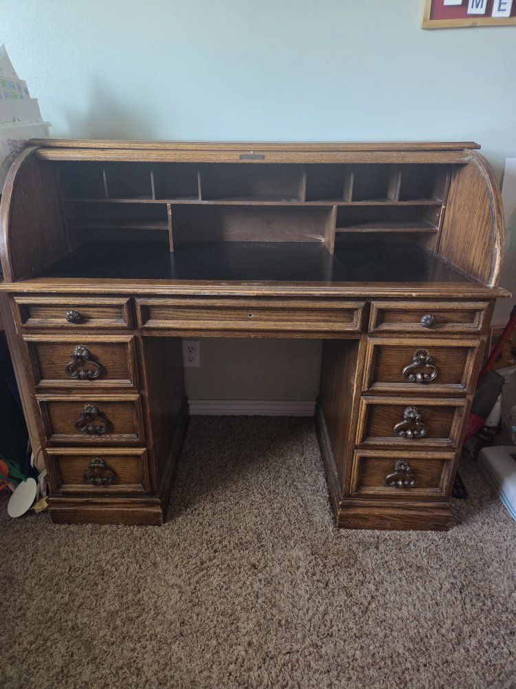 Antique Roll Top Desk