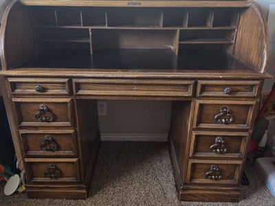 Antique Roll Top Desk