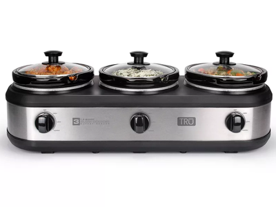 Triple Buffet Style Crock Pot Warming Station