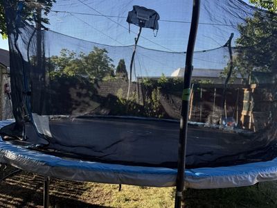 14ft Round Outdoor Trampoline with Safety Net