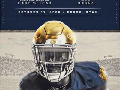 BYU vs Notre Dame Football FRONT ROW 45 yard line!