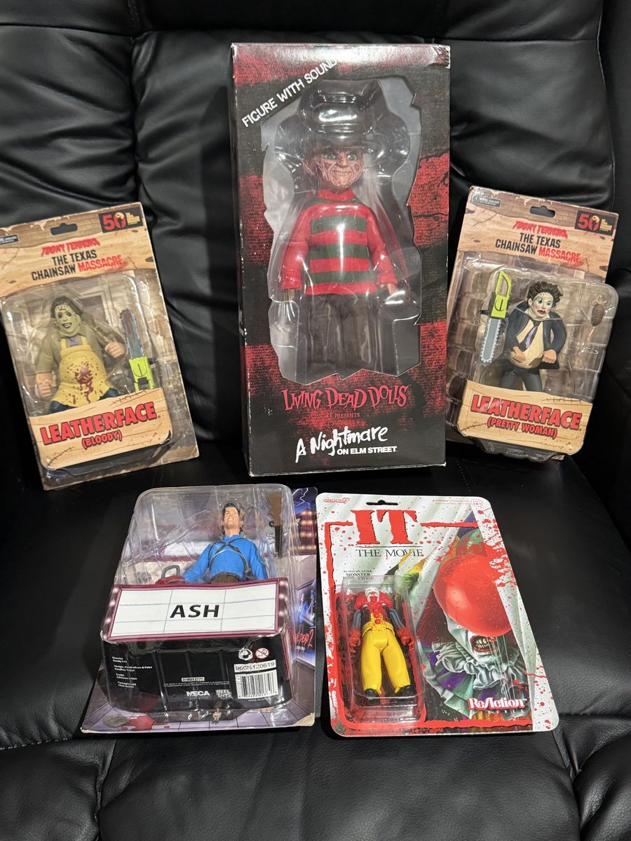 Horror Figure Lot Living Dead Dolls Freddy Krueger NECA Leatherface Ash Pennywise