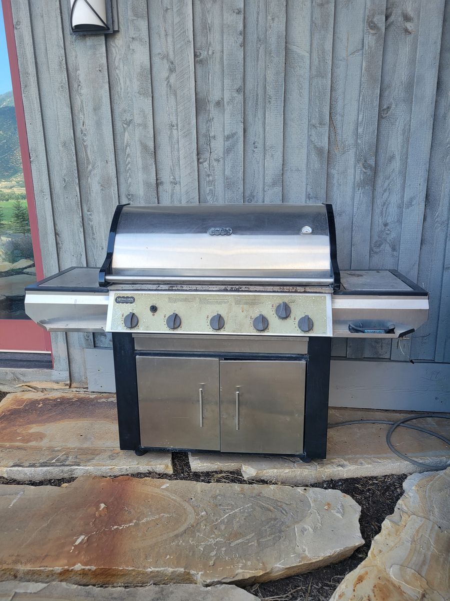 Medallion Series Stainless Steel 6-Burner Gas Grill with Cabinet