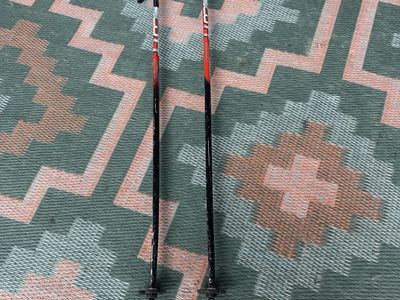 Kids Scotts Ski Poles Black Red Sliver
