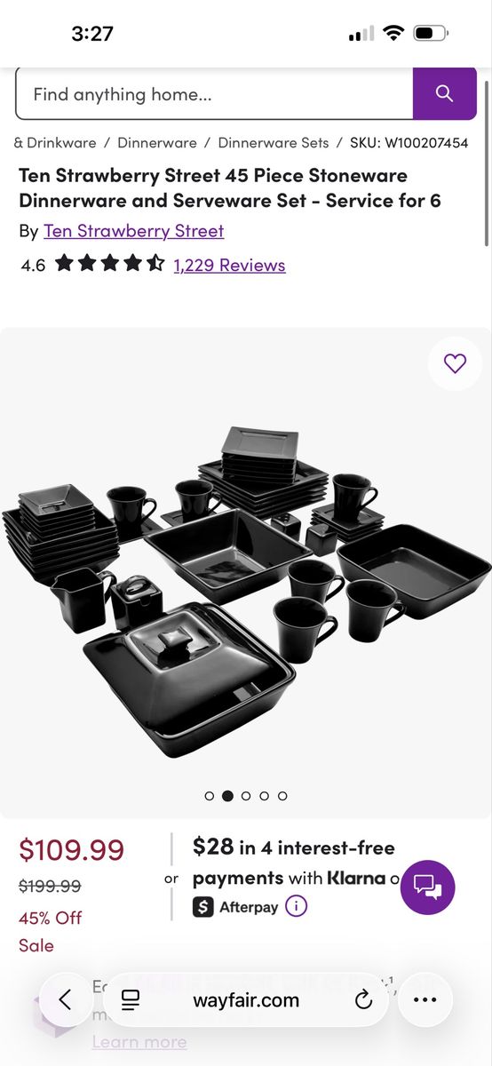 Dinnerware and Serveware Set