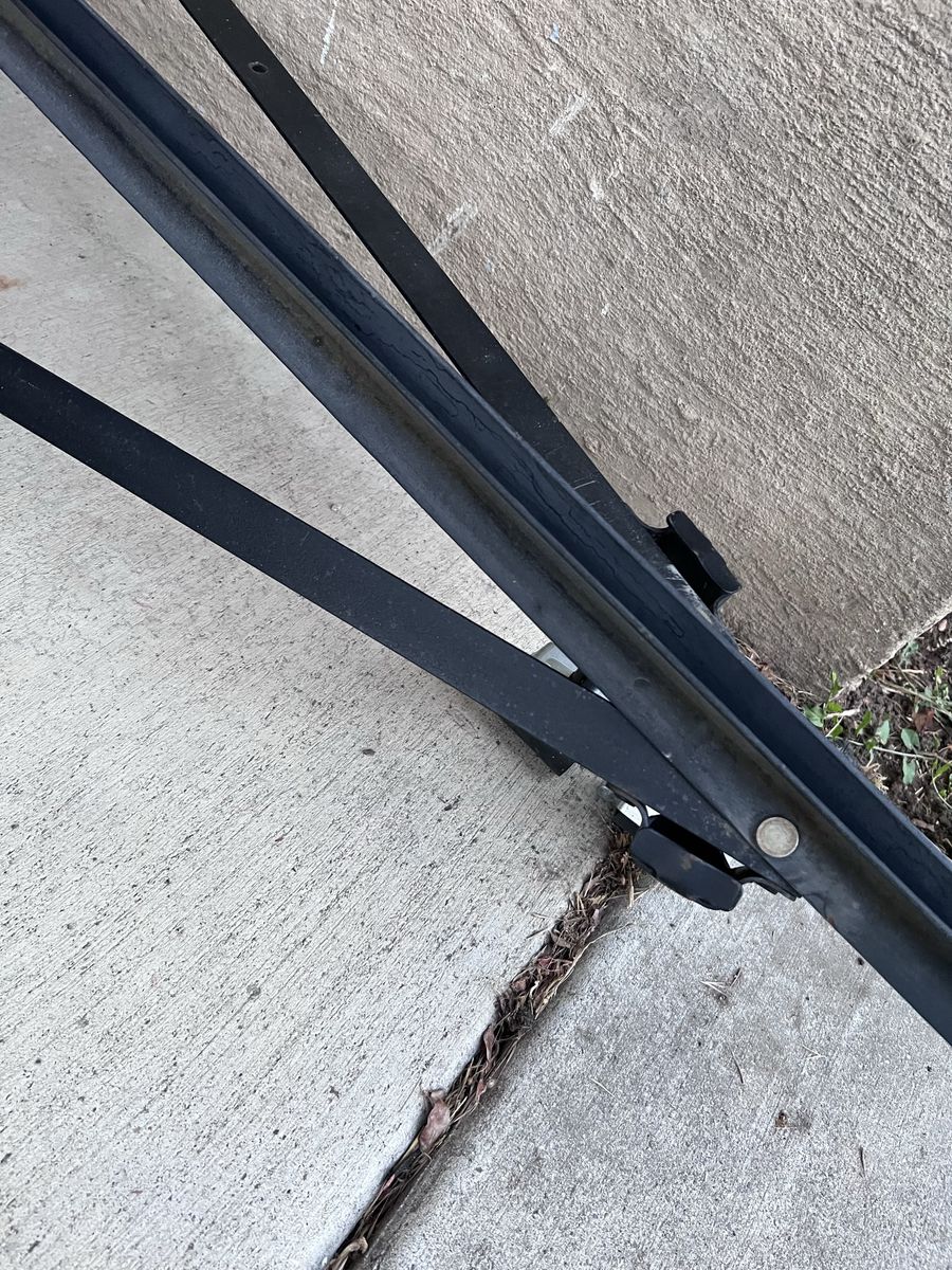 Metal Bed Frame with Wheels - twin with box. 