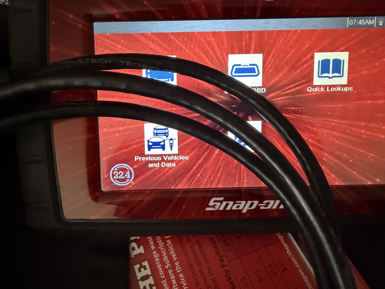 Snap On diagnostic scanner