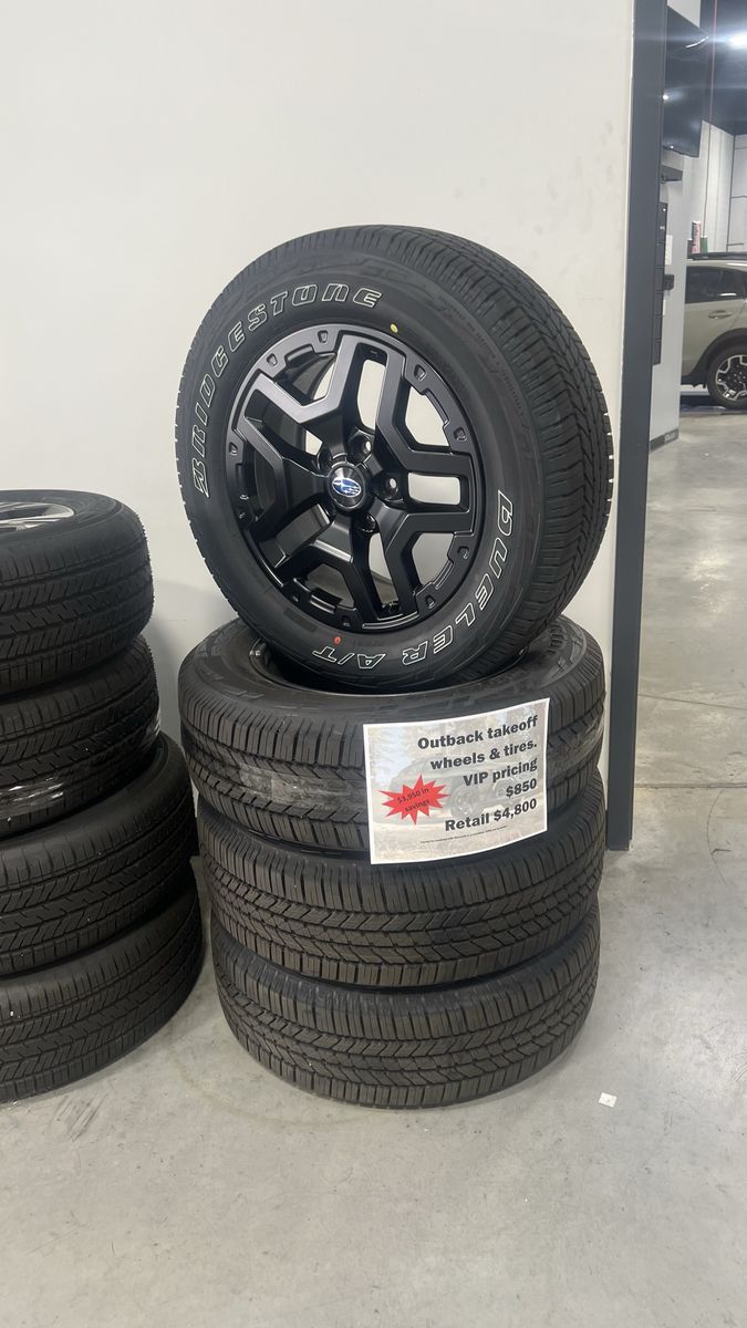 Subaru Outback OEM Wheels & Bridgestone Dueler A/T Tires Set