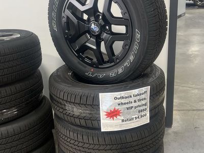 Subaru Outback OEM Wheels & Bridgestone Dueler A/T Tires Set