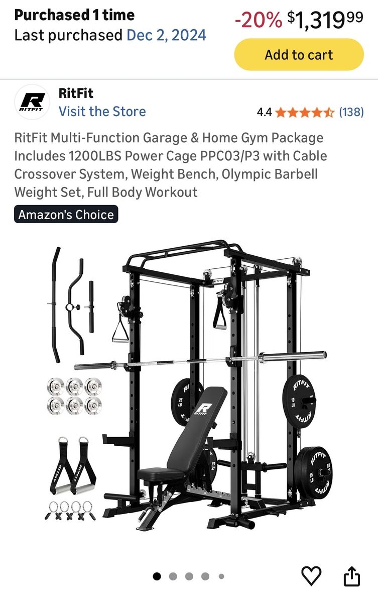 RitFit Multi-Function Garage & Home Gym Package