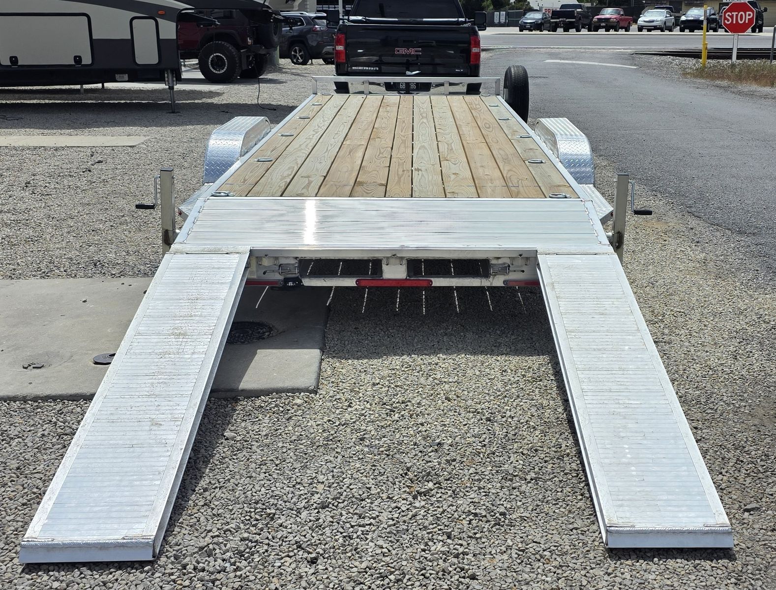 2026 Wolverine 7x22 Car Hauler – Brand New – 10k weight rating - led lights - full matching spare