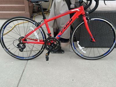 FUJI ACE 24 Inch Road Bike - Red, Shimano A050 Shifters, Dual Braking System