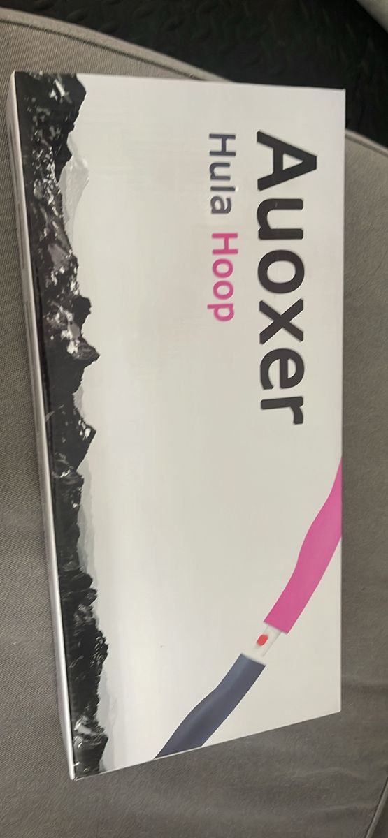 Auoxer Fitness Hula Hoop - Pink and Grey Exercise Hoop in Box