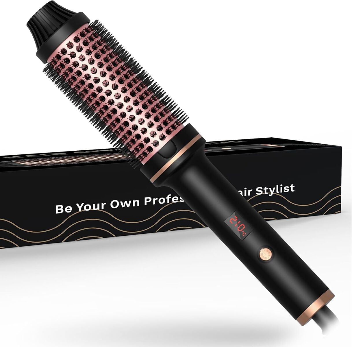 NEW Thermal Brush-Blowout brushs,10 Temperatures LCD Display to 400°F 1.5 in Heated Round 110-240V