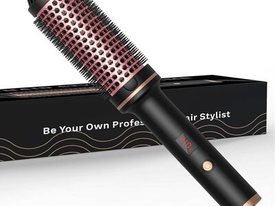 NEW Thermal Brush-Blowout brushs,10 Temperatures LCD Display to 400°F 1.5 in Heated Round 110-240V