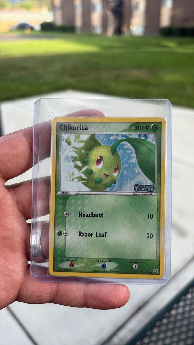 Chikorita Reverse Holo EX Unseen Forces 51/115 Pokemon Card