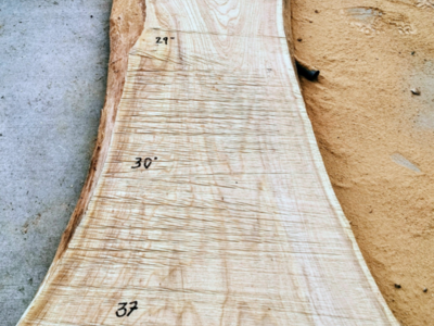 12 ft long 44-29 " wide live edge wood slab