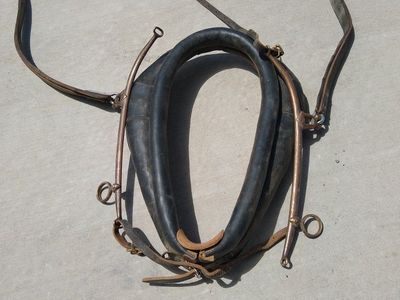 Horse collar with BRASS Hanes and tug.