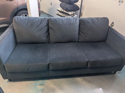 Navy Blue Microfiber Couch