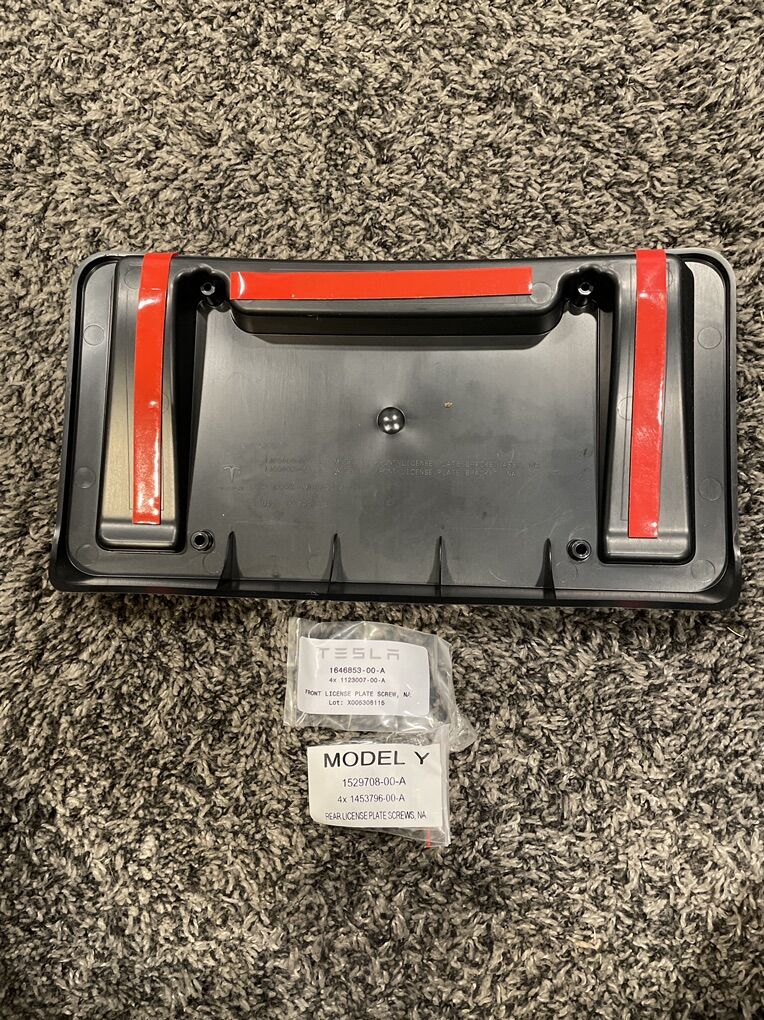 Tesla Model Y Front License Plate Mount Holder OEM