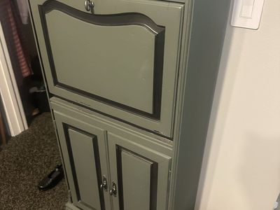 Small unique vintage cabinet secretary desk