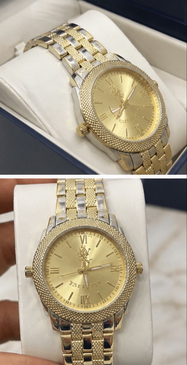 GOLD-TONE LUXURY WATCH –