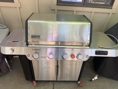 Weber Genesis Premium Stainless Steel SPX 435 4-Burner Natural Gas Grill with Side Burner