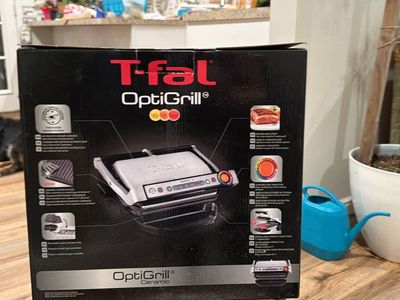 T-fal OptiGrill Ceramic Indoor Electric Grill - Automatic Sensor Cooking