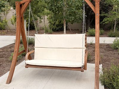 Wooden Patio Porch Swing Bench