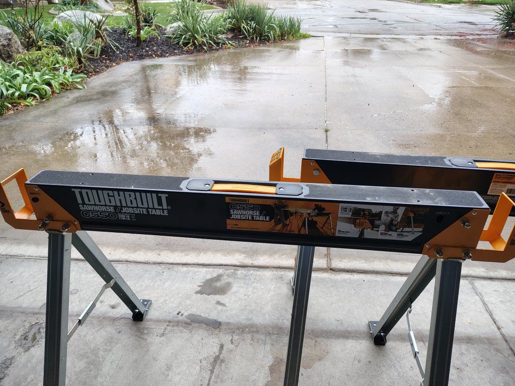 folding metal sawhorses (toughbuilt c550) - $60