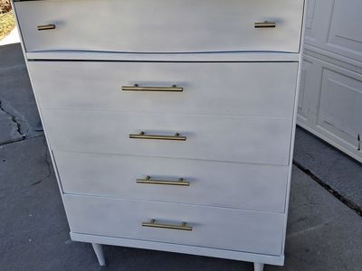 original1950 real wood white dresser