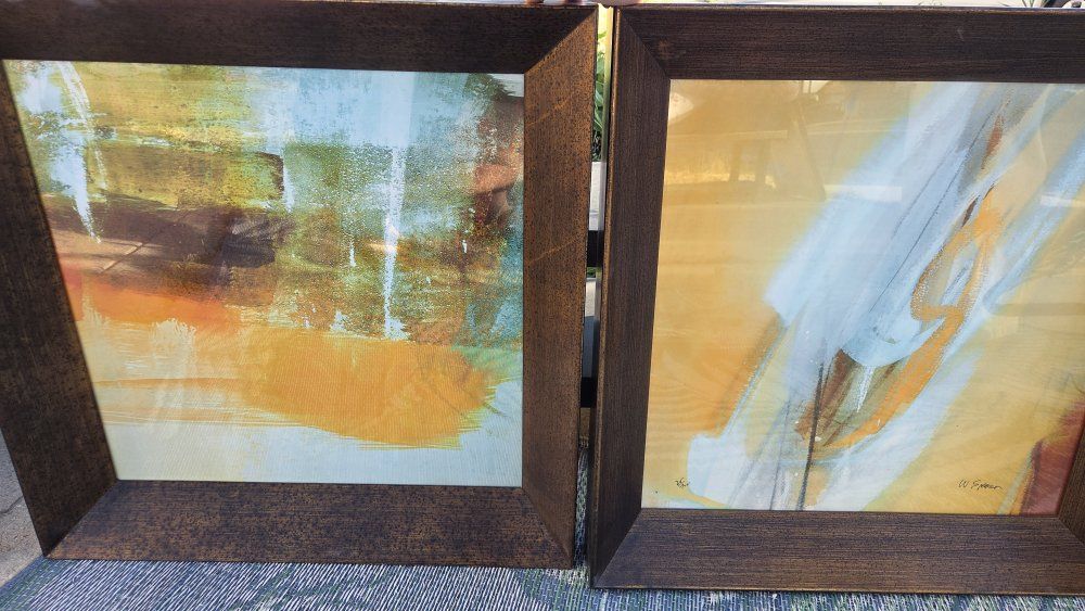 Abstract Framed Art Prints - Set of 2