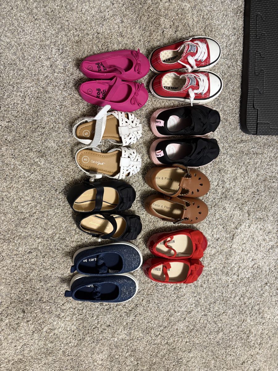 size 5 shoes, 6 pairs