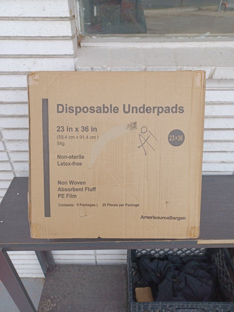 AmerisourceBergen Disposable Underpads 23 in x 36 in Latex-Free Case