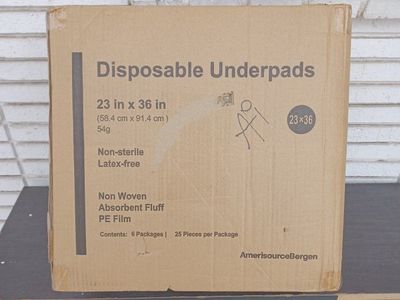 AmerisourceBergen Disposable Underpads 23 in x 36 in Latex-Free Case