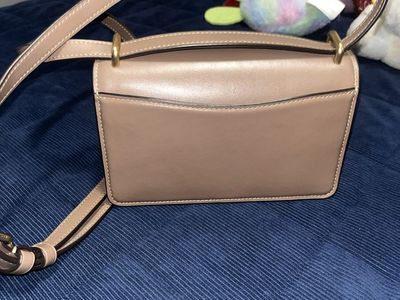 Coach Tabby 19 Top Handle Bag in Taupe Leather with Gold-Tone Hardware - Like New